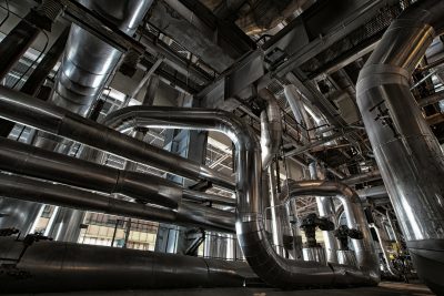 Industrial zone, Steel pipelines and equipment